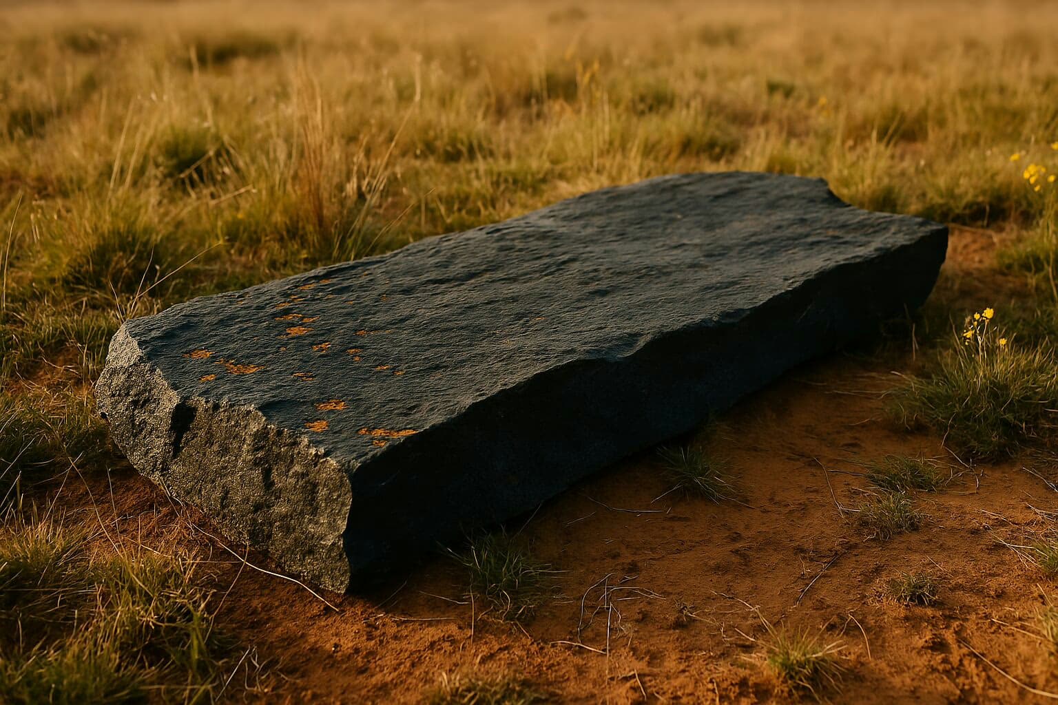A dolerite slab resting where erosion left it